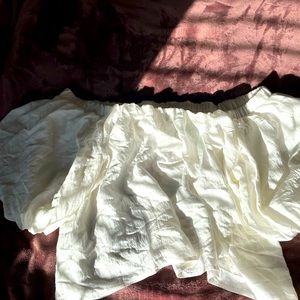 A XL cottagecore frilly white top.